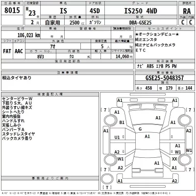 Lexus IS  с аукциона в Японии