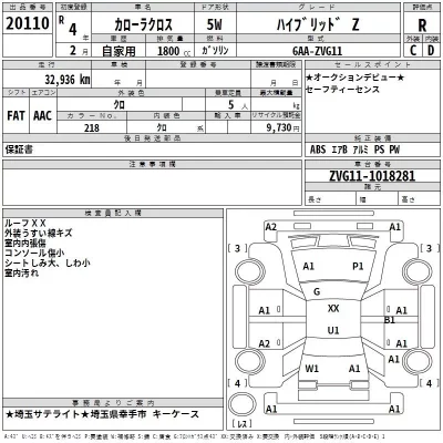 Toyota COROLLA CROSS  с аукциона в Японии