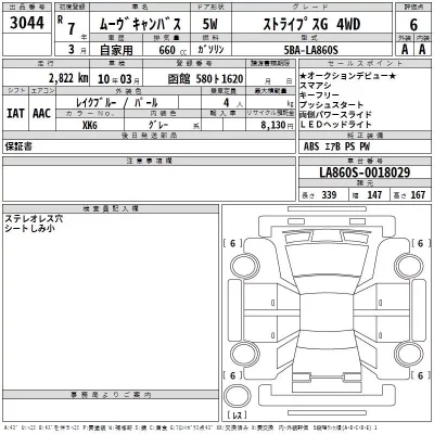 Daihatsu MOVE CANBUS  с аукциона в Японии