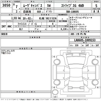 Daihatsu MOVE CANBUS  с аукциона в Японии
