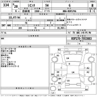 Toyota SIENTA лот № 334 оценка R  с аукциона в Японии 2