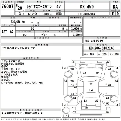 Toyota REGIUS ACE VAN  с аукциона в Японии