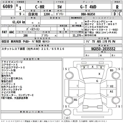 Toyota C-HR  с аукциона в Японии