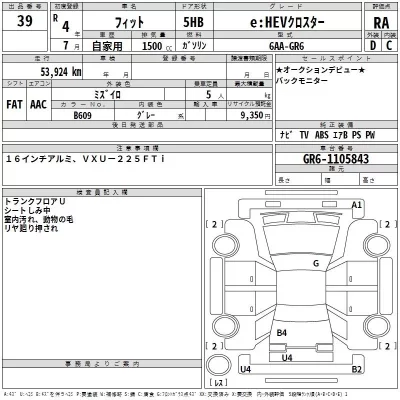 Honda FIT  с аукциона в Японии
