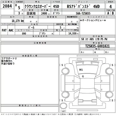Toyota CROWN CROSSOVER  с аукциона в Японии