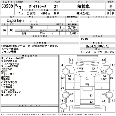 Toyota DYNA  с аукциона в Японии