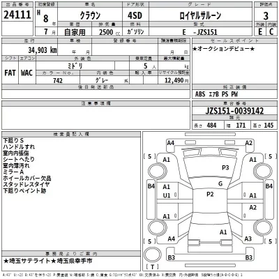 Toyota CROWN  с аукциона в Японии