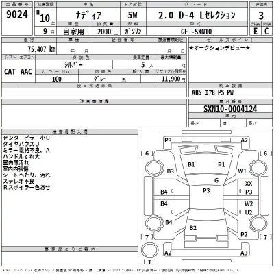 Toyota NADIA  с аукциона в Японии