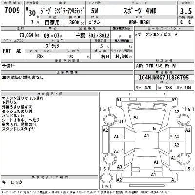 Chrysler JEEP WRANGLER  с аукциона в Японии