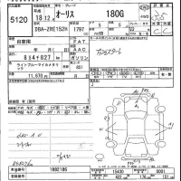 Toyota AURIS лот № 5120 оценка 3.5  с аукциона в Японии 1