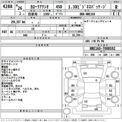 Toyota COROLLA AXIO  с аукциона в Японии