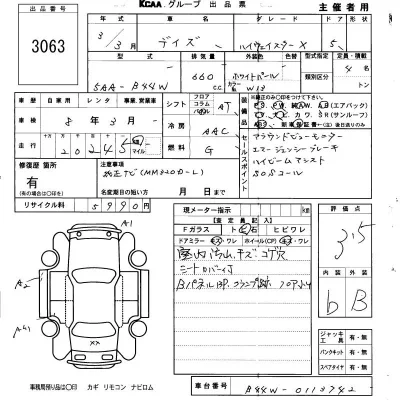 Nissan DAYZ  с аукциона в Японии