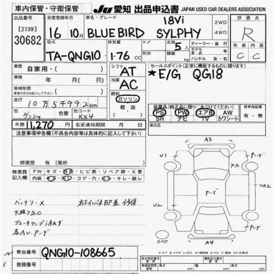 Nissan SYLPHY  с аукциона в Японии
