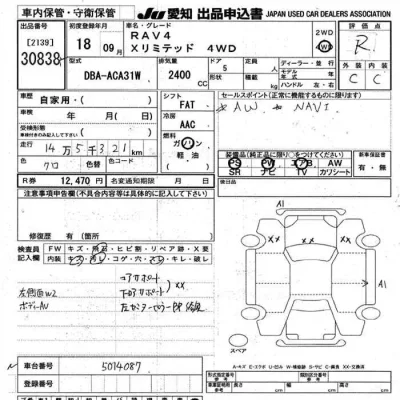 Toyota RAV4  с аукциона в Японии