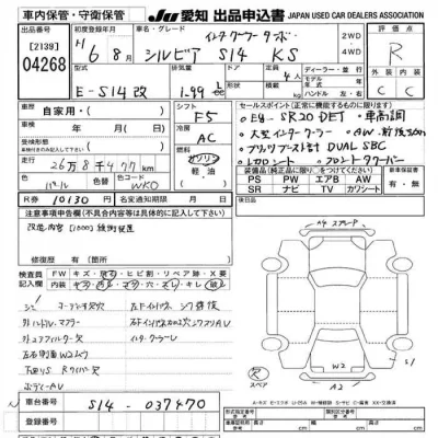 Nissan SILVIA  с аукциона в Японии