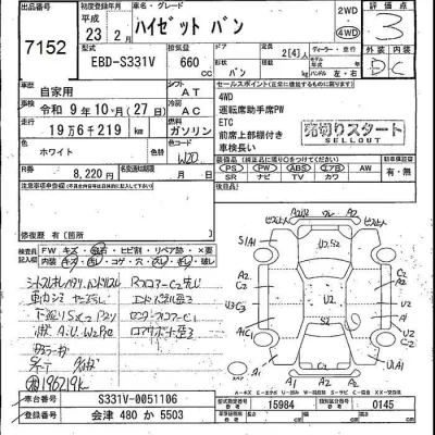 Daihatsu HIJET VAN  с аукциона в Японии