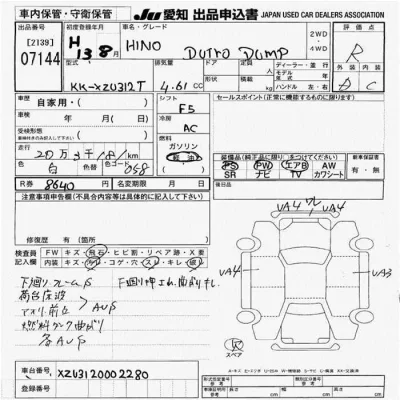 Hino DUTRO  с аукциона в Японии