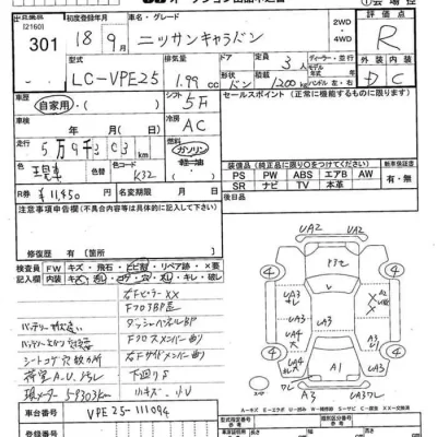 Nissan CARAVAN VAN  с аукциона в Японии