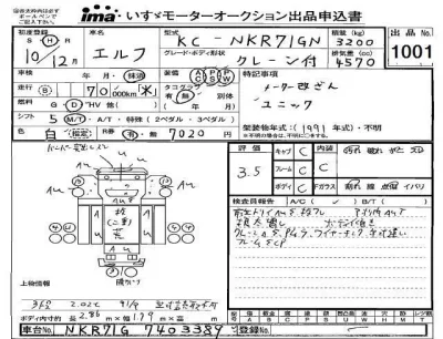 Isuzu ELF  с аукциона в Японии