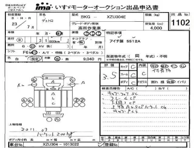Hino DUTRO  с аукциона в Японии