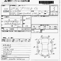 Toyota PRIUS ALPHA лот № 8394 оценка 3  с аукциона в Японии 6