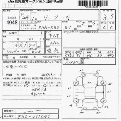 Nissan LEAF  с аукциона в Японии
