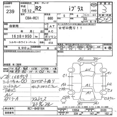 Subaru R2  с аукциона в Японии