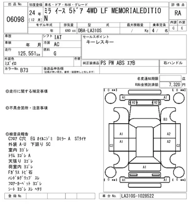 Daihatsu MIRA E S  с аукциона в Японии