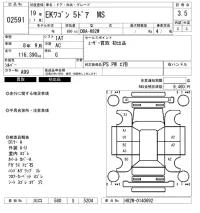 Mitsubishi EK WAGON лот № 2591 оценка 3.5  с аукциона в Японии 2