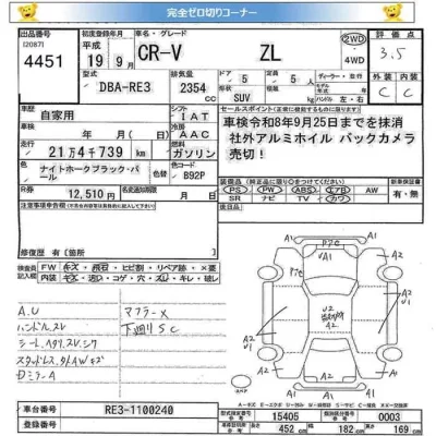 Honda CR-V  с аукциона в Японии