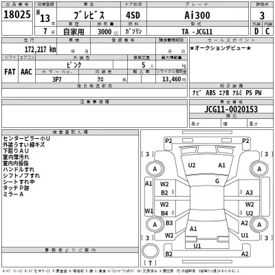 Toyota BREVIS  с аукциона в Японии