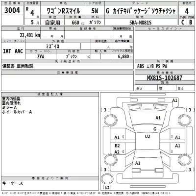 Suzuki WAGON R SMILE  с аукциона в Японии