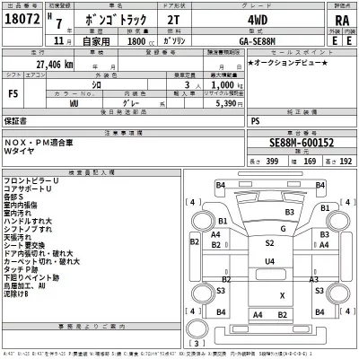 Mazda BONGO  с аукциона в Японии