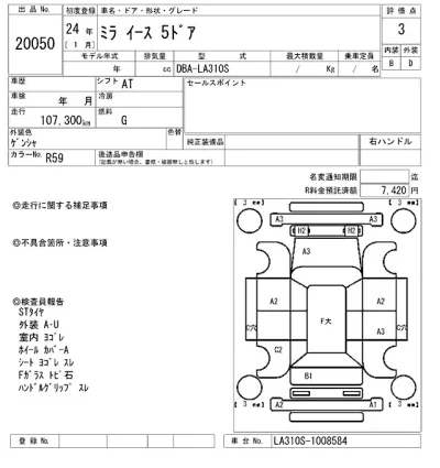 Daihatsu MIRA E S  с аукциона в Японии