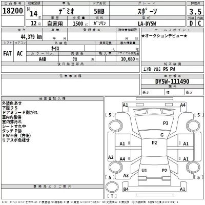 Mazda DEMIO  с аукциона в Японии