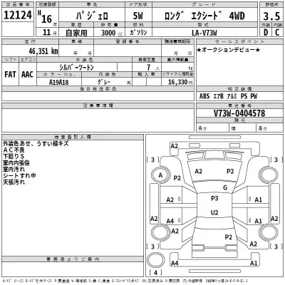 Mitsubishi PAJERO  с аукциона в Японии