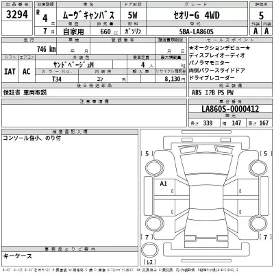 Daihatsu MOVE CANBUS  с аукциона в Японии