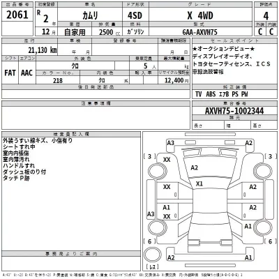 Toyota CAMRY  с аукциона в Японии