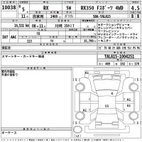 Lexus RX лот № 10038 оценка 4.5  с аукциона в Японии 2