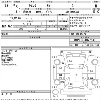 Toyota SIENTA лот № 28 оценка R  с аукциона в Японии 2