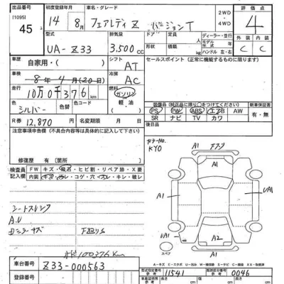 Nissan FAIRLADYZ  с аукциона в Японии