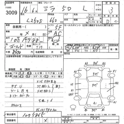 Daihatsu MIRA  с аукциона в Японии