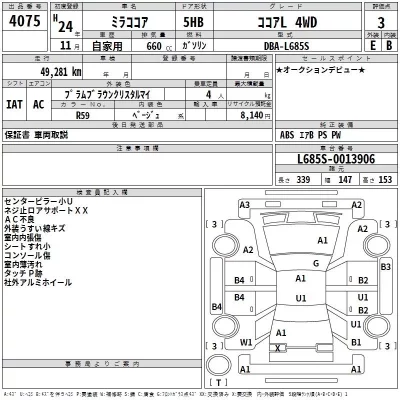 Daihatsu MIRA  с аукциона в Японии