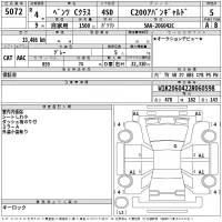 Mercedes-Benz C CLASS лот № 5072 оценка 5  с аукциона в Японии 2