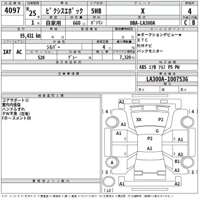 Toyota PIXIS EPOCH  с аукциона в Японии
