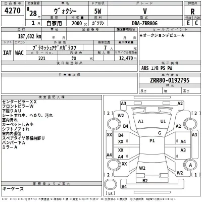 Toyota VOXY  с аукциона в Японии