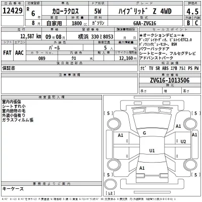 Toyota COROLLA CROSS  с аукциона в Японии