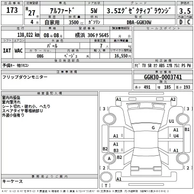 Toyota ALPHARD  с аукциона в Японии