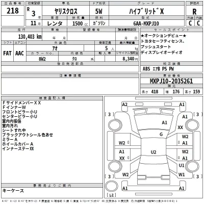 Toyota YARIS CROSS  с аукциона в Японии