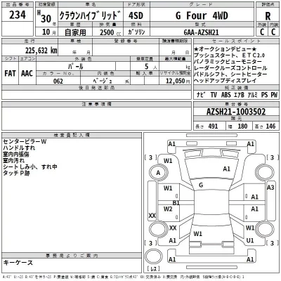 Toyota CROWN  с аукциона в Японии